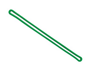 Green 6" Plastic Loop Strap - 100 Pack