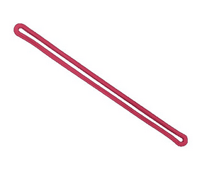 Red 6" Plastic Loop Strap - 100 Pack