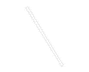 White 6" Plastic Loop Strap - 100 Pack
