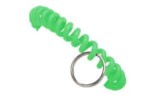Green Wrist Coil with Split Ring - 250 Pack