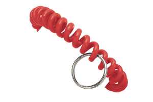 Red Wrist Coil with Split Ring - 250 Pack