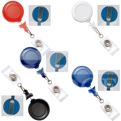 No Twist Badge Reel - with Belt Clip - 100 Pack ID Edge